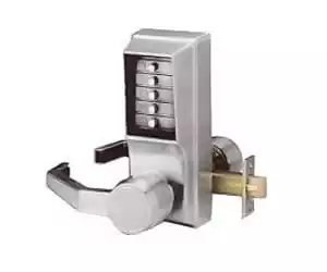 Kaba push button lock lever